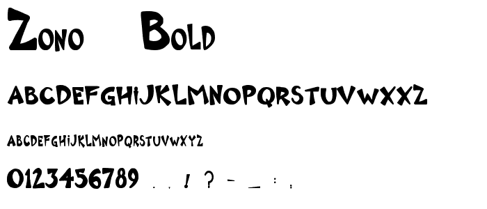 Zono  Bold font